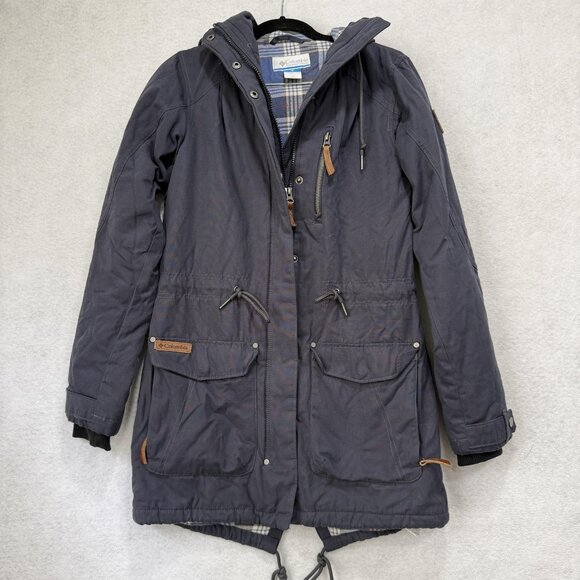 Columbia Jacket Womens Extra Small Hooded Parka Coat Flannel Lined XS WL4125 - Picture 1 of 13